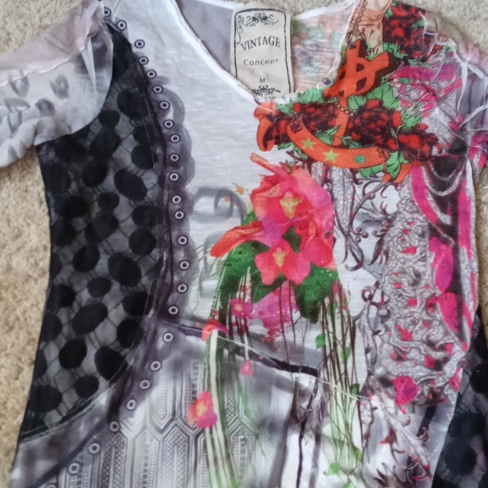 Vintage Concepts Mixed Materials Tunic - Picture 8 of 13
